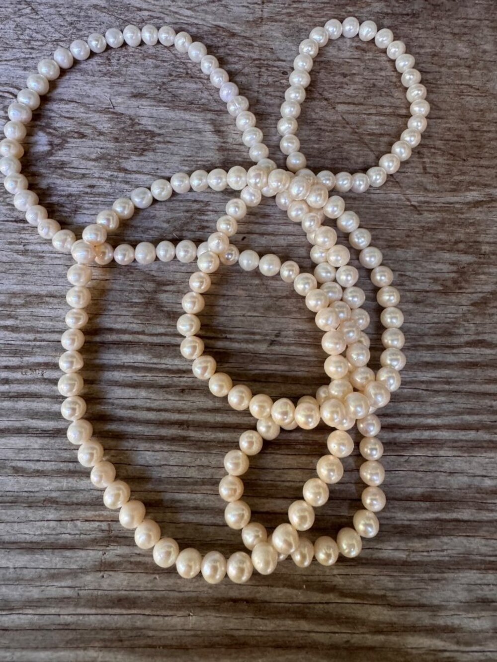 Genuine Cultured Freshwater Pearl Necklace 52” Long Rope 8mm 182 Pearls - Picture 3 of 13